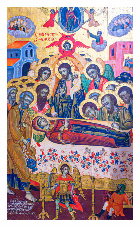 Icona dormizione della Vergine Berat